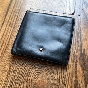 Montblanc Black Leather Classic Bifold Wallet